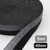 5 Meters Waistband Elastic striped Black / Lurex Silver 40mm - ACCESSOIRES LEDUC BV